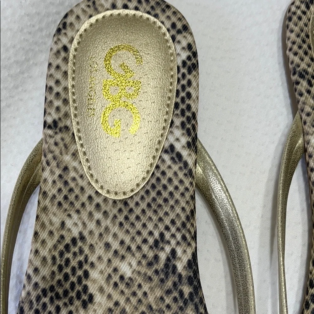 - GBG Golden Snake Sandals size 8